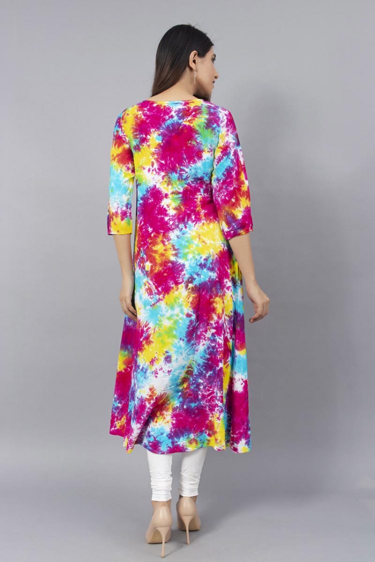 kaleidoscopic Front Slit Kurti - Image 5