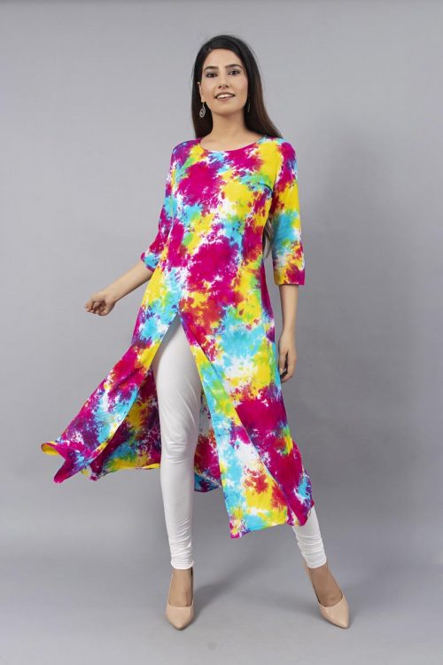 kaleidoscopic Front Slit Kurti